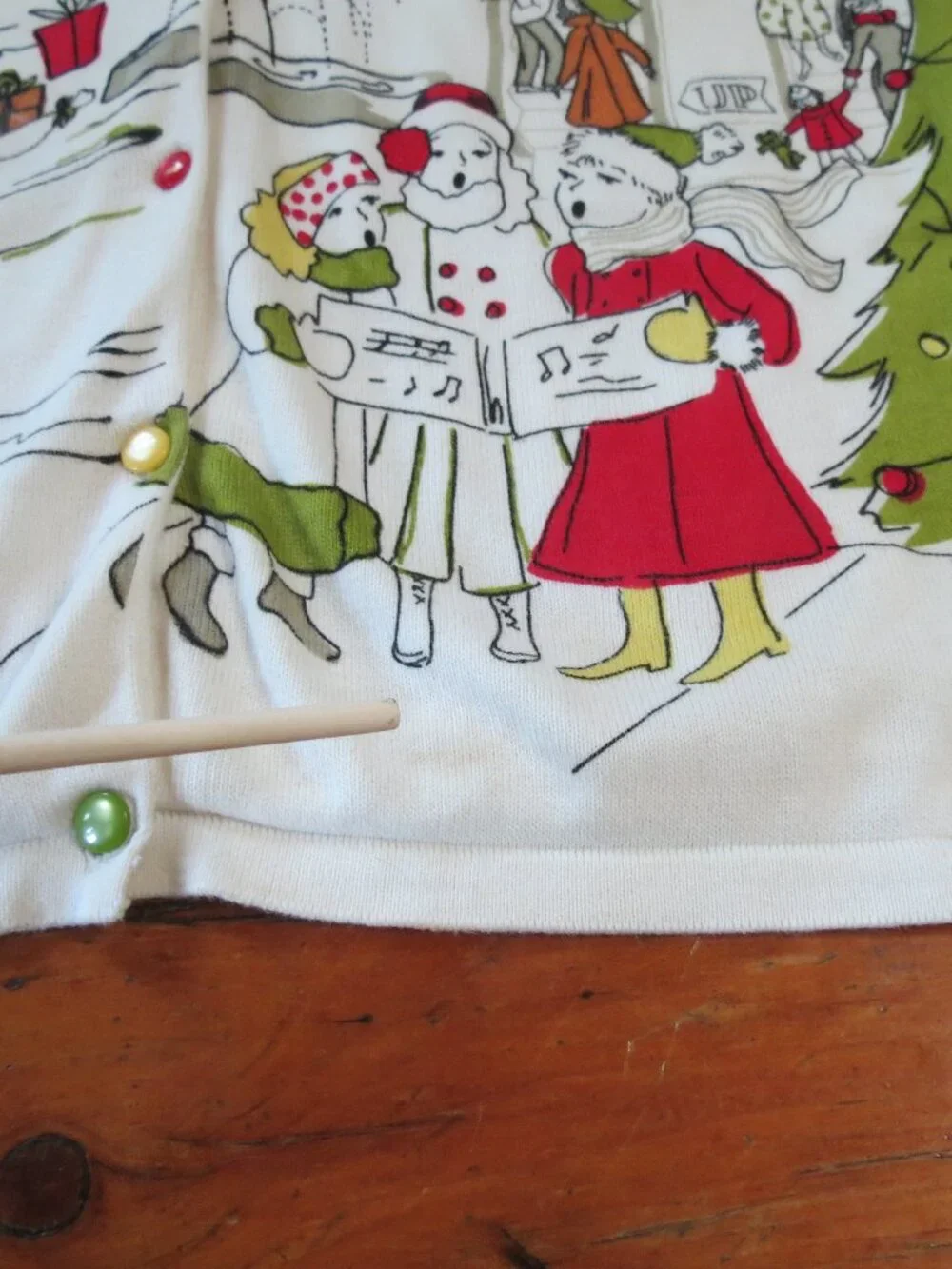 Christopher & Banks Cardigan Sweater Holiday Shopping French Scene Christmas